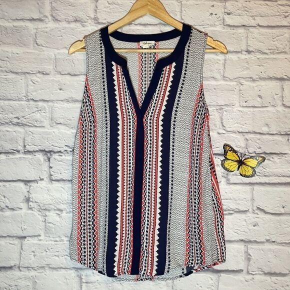 Tribal Jeans Sleeveless Blouse Size Medium - Picture 3 of 4